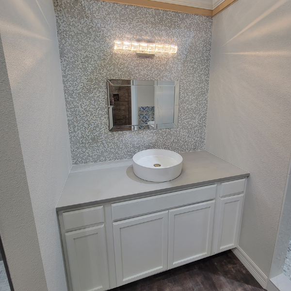 custom sink and backsplash